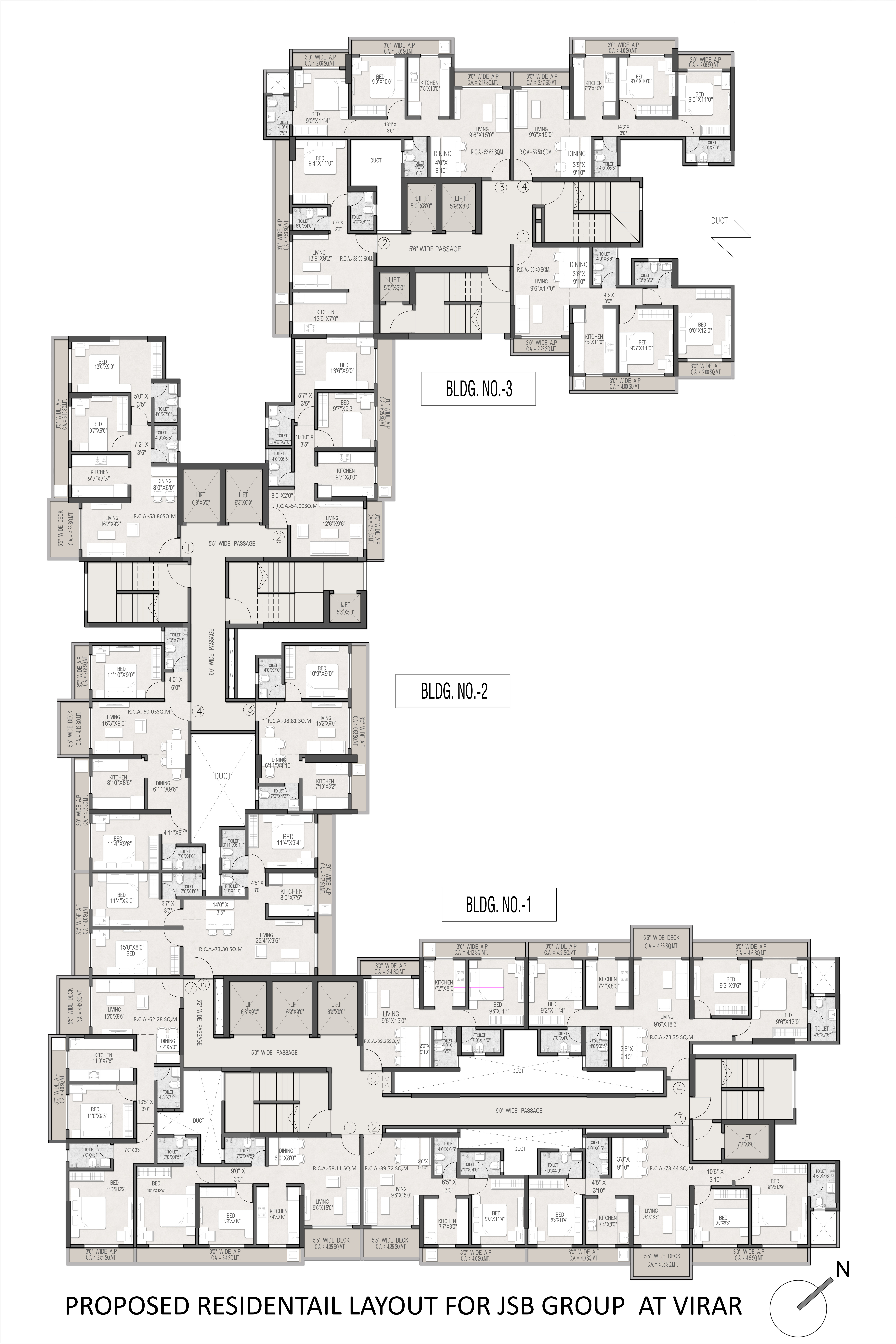 2 BHK floor plan at Nakshatra Gokul