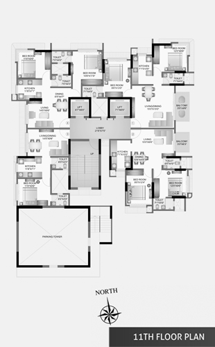 Radhe Shyam Heights 11th Floor Plan